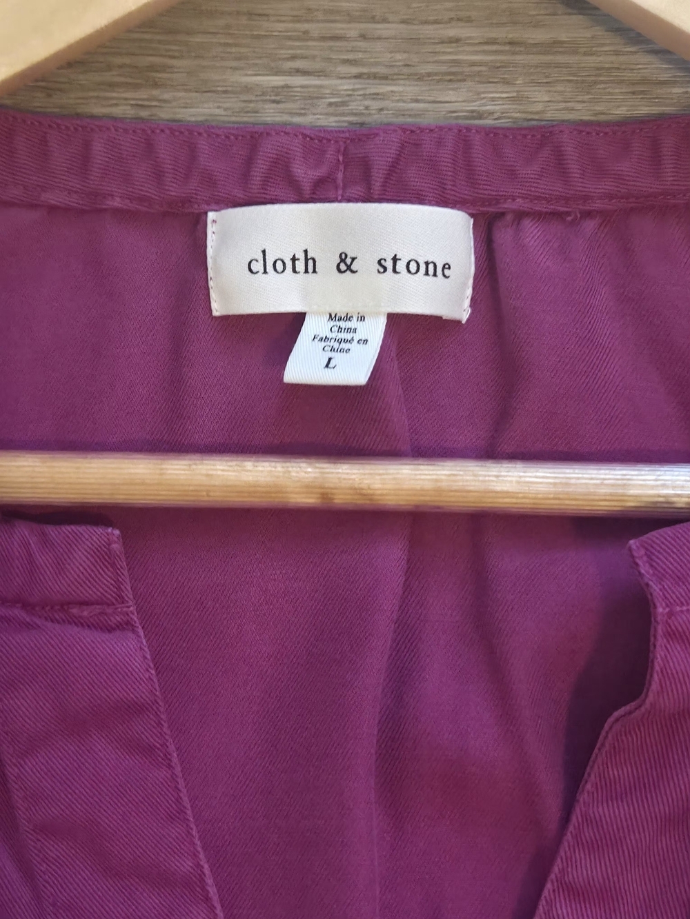 cloth & stone Magenta Gathered Button-Up ShirtCloth & Stone - Picture 11 of 13